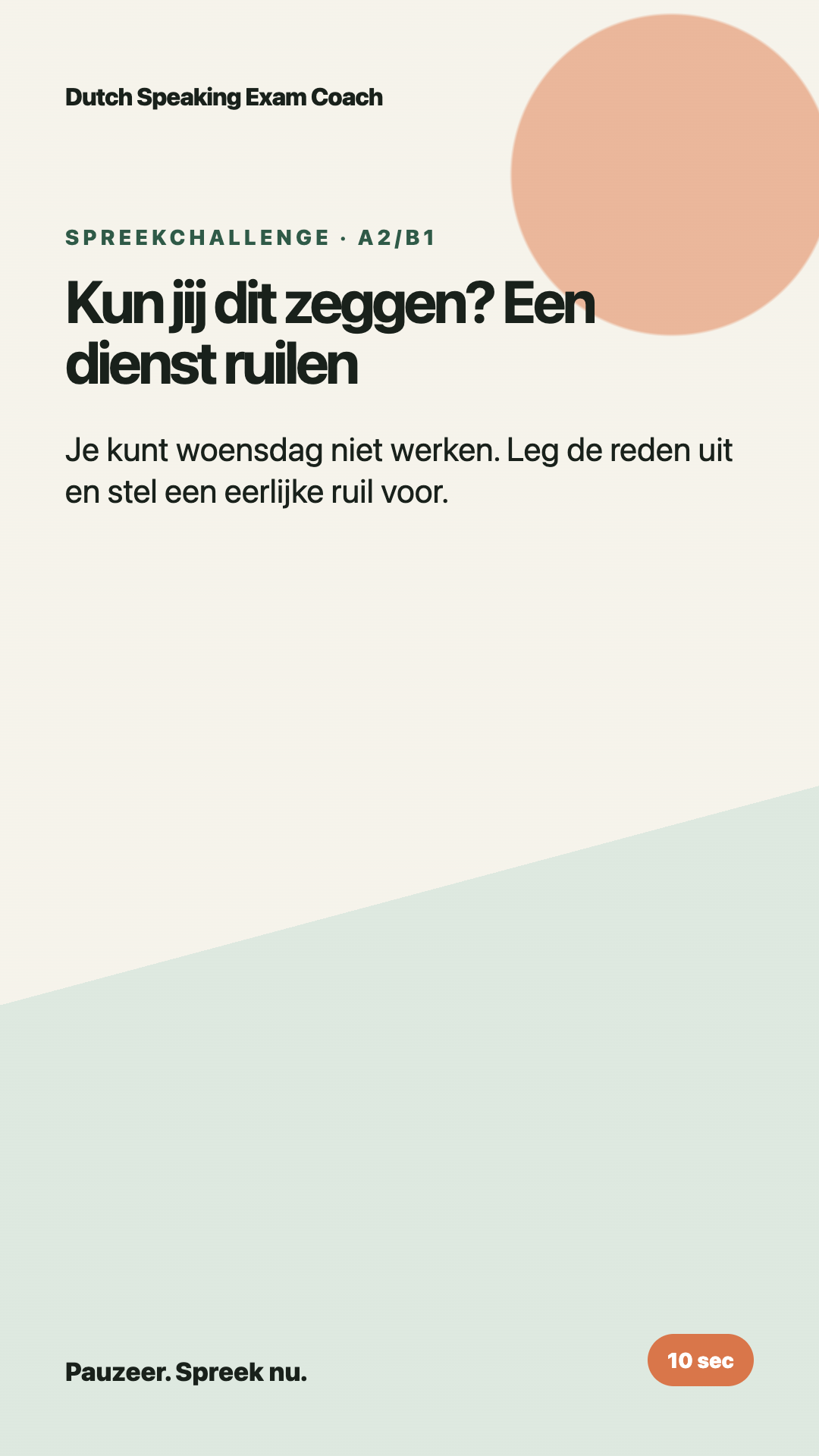 Een dienst ruilen