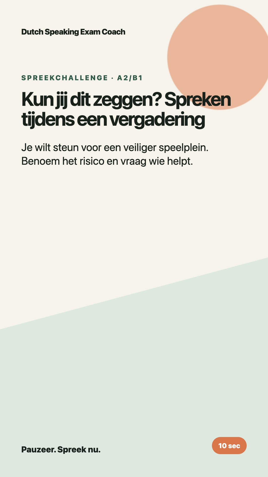 Spreken tijdens een vergadering