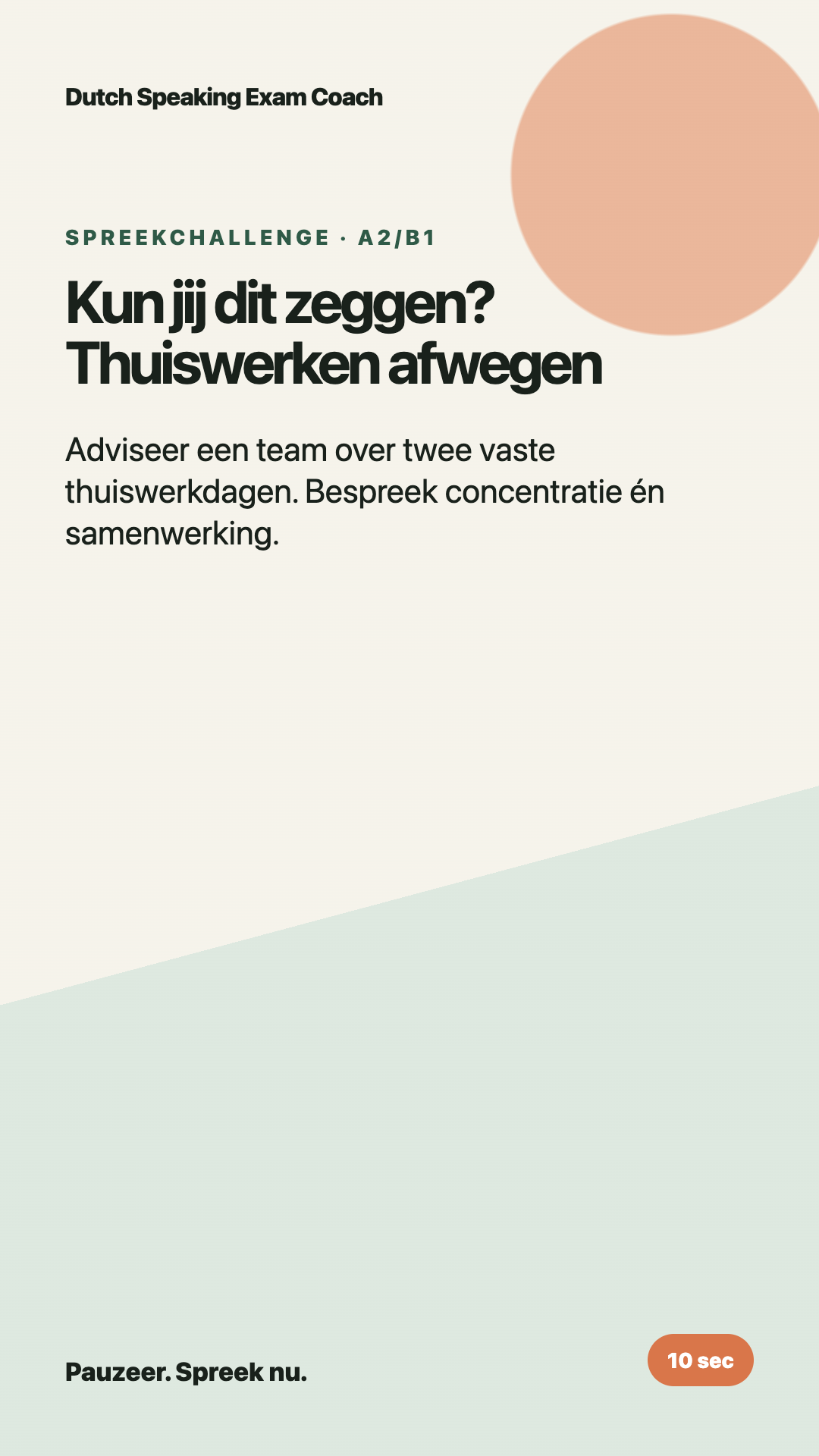 Thuiswerken afwegen